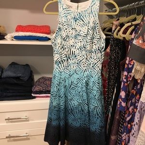 Maggy London Blue Ombre skater dress